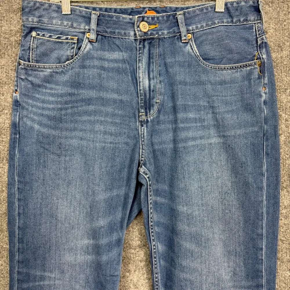 Tommy‎ Bahama Jeans Mens 36x30 Blue Standard Fit Medium Wash Cotton Tencel Blend